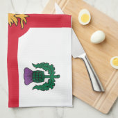 Linge De Cuisine Kitchen towel with Flag of Montreal, Canada (Quart Plié)