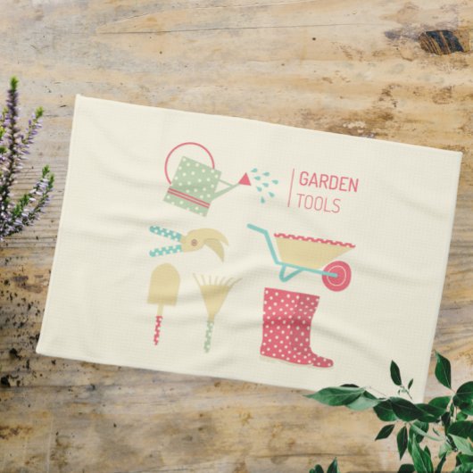 Linge De Cuisine Kitchen towel with gardening tools print