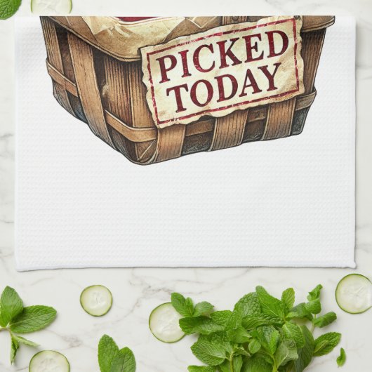 Linge De Cuisine Kitchen Towels-Berry Basket Kitchen Towel (Plié)