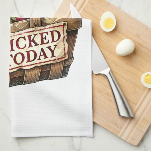 Linge De Cuisine Kitchen Towels-Berry Basket Kitchen Towel (Quart Plié)