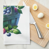Linge De Cuisine Kitchen Towels-Berry Basket Kitchen Towel (Quart Plié)