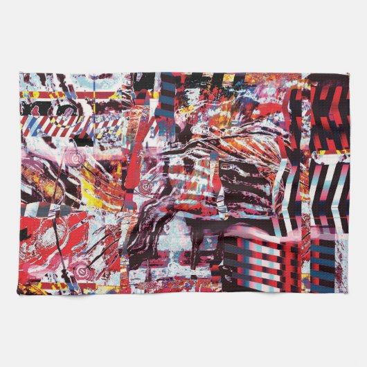 Linge De Cuisine Kitchen Towels – Fragmented Pulse (Horizontal)