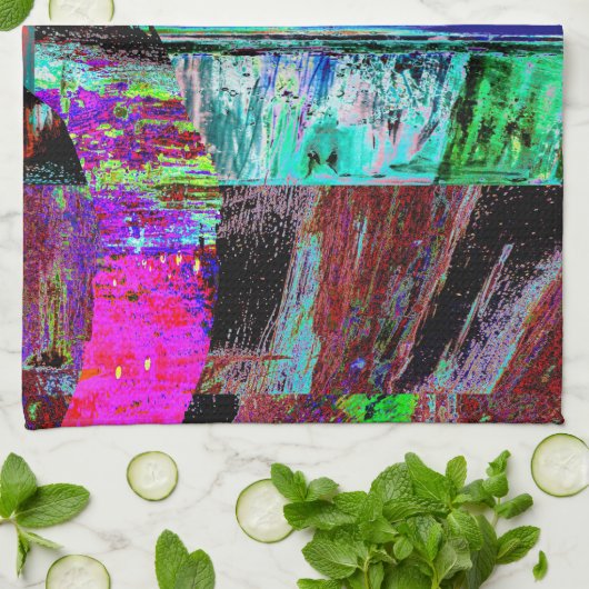 Linge De Cuisine Kitchen Towels – Neon Pulse (Plié)