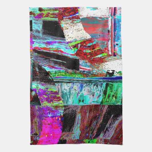 Linge De Cuisine Kitchen Towels – Neon Pulse (Vertical)