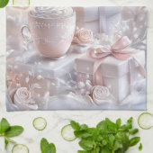 Linge De Cuisine Kitchen Towels-Personalized Victorian Christmas  (Plié)