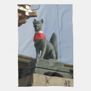 Linge De Cuisine Kitsune キツネ (Renard) avec Joyau dans la Bouche