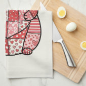 Linge De Cuisine Kitten Patchwork Caprice Tenant un Coeur d'Art (Quart Plié)