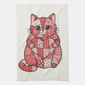 Linge De Cuisine Kitten Patchwork Caprice Tenant un Coeur d'Art (Vertical)