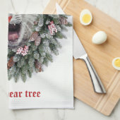 Linge De Cuisine Kitty chante "douze jours de Noël " (Quart Plié)