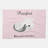 Linge De Cuisine Kitty Chat rose (Horizontal)