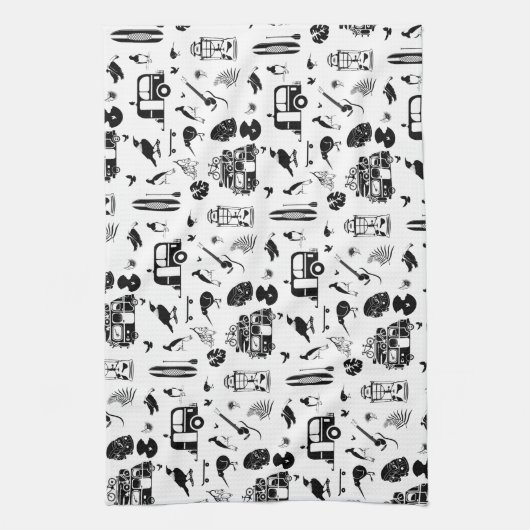 Linge De Cuisine kiwi motif d'été TRANS (Vertical)