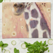 Linge De Cuisine Klimt Giraffe | Orné De Fleurs (Plié)
