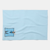 Linge De Cuisine Knit bleu pour enfant Imprimer Monogramme Lettre M (Horizontal)