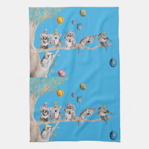 Linge De Cuisine Koala Anniversaire Koalas Cute Blue Tea Towne
