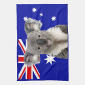 Linge De Cuisine Koala avec l'Arrière - plan du drapeau australien (Vertical)