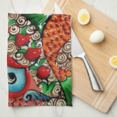 Linge De Cuisine Koi Fish (Quart Plié)