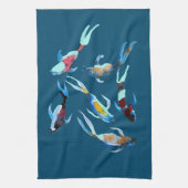 Linge De Cuisine koi Fish aquarelle art japonais (Vertical)