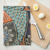 Linge De Cuisine Koi Mosaic (Quart Plié)