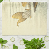Linge De Cuisine Koi Poisson Japonais Vintage (Plié)
