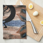 Linge De Cuisine Kokopelli Désert Sud-Ouest Brown 2 mosaïques (Quart Plié)