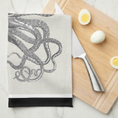 Linge De Cuisine Kraken - poulpe géant noir/Cthulu (Quart Plié)