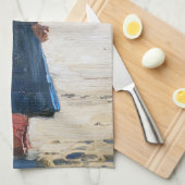 Linge De Cuisine Kroyer - Petite fille debout sur Skagen Beach (Quart Plié)