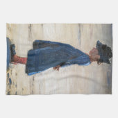 Linge De Cuisine Kroyer - Petite fille debout sur Skagen Beach (Horizontal)