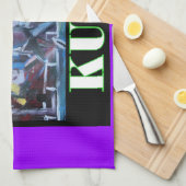 LINGE DE CUISINE KUSH VIOLET (Quart Plié)