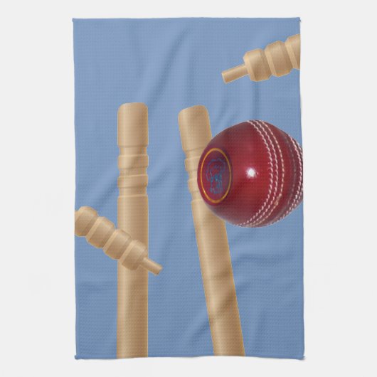 Linge De Cuisine La Balle De Cricket Touchant Les Pompes, (Vertical)