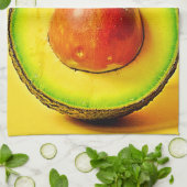 Linge De Cuisine La beauté d'une conception d'Avocado saine (Plié)
