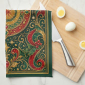 Linge De Cuisine La Boussole Dorée de Noël (Quart Plié)