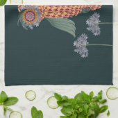 Linge De Cuisine La chouette de sagesse et de fleurs (Plié)