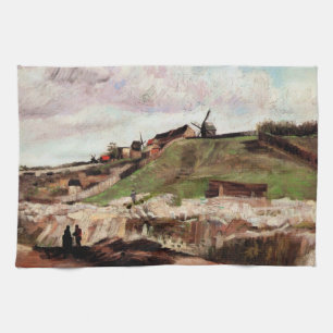 Linge De Cuisine La colline de Montmartre avec carrière par Vincent