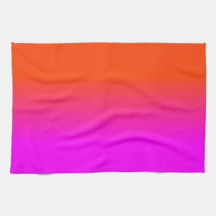 Linge De Cuisine La couleur au néon d'ombre d'Ombre d'orange et de
