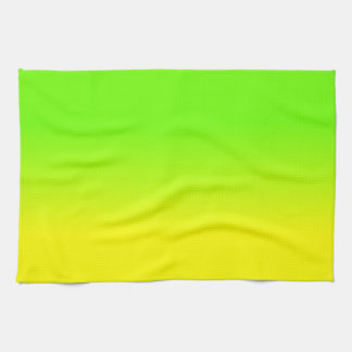 Linge De Cuisine La couleur jaune verte et au néon au néon d'ombre