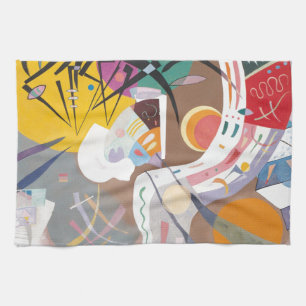 Linge De Cuisine La courbe dominante de Kandinsky Abstraite