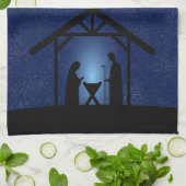 Linge De Cuisine La crèche de Noël Scène religieuse (Plié)