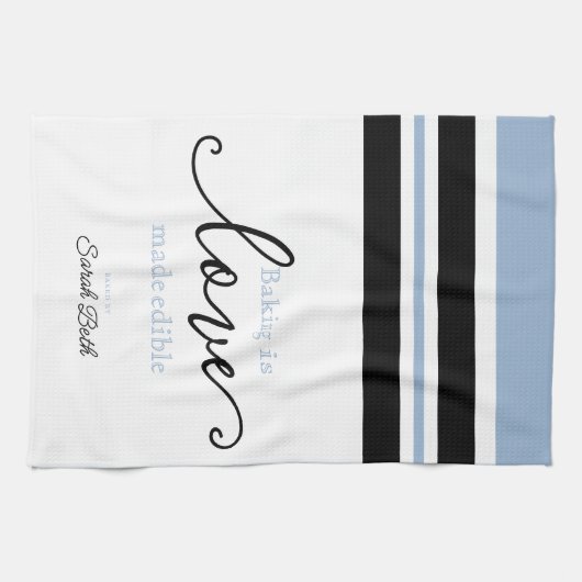 Linge De Cuisine La cuisson est Love Made comestible Classy Script (Horizontal)