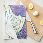 Linge De Cuisine La Dame des Camelias, Alphonse Mucha (Quart Plié)