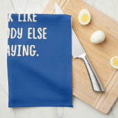 Linge De Cuisine La danse drôle aiment ceci, boisson comme cela (Quart Plié)