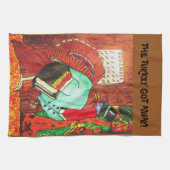 Linge De Cuisine LA DINDE S'EST ÉCHAPPÉE ! Action de grâce  (Horizontal)