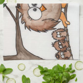 Linge De Cuisine La famille de hibou (Plié)