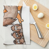 Linge De Cuisine La famille de hibou (Quart Plié)