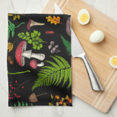 Linge De Cuisine La faune et la flore des bois (Quart Plié)