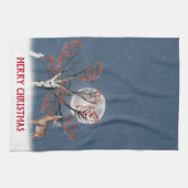Linge De Cuisine La faune et la lune de Noël (Horizontal)
