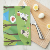 Linge De Cuisine La fête du chien sauvage dans la nature (Quart Plié)