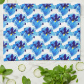 LINGE DE CUISINE LA FLEUR JAPONAISE D'IRIS (Plié)