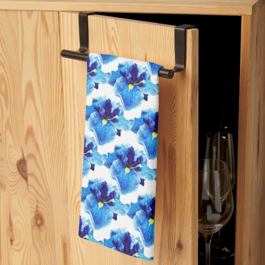 LINGE DE CUISINE LA FLEUR JAPONAISE D'IRIS (Pliage en tiers)