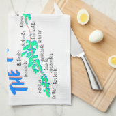 Linge De Cuisine La Floride verrouille la carte (Quart Plié)