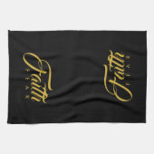 Linge De Cuisine La foi sur la peur de l'or et du noir (Horizontal)